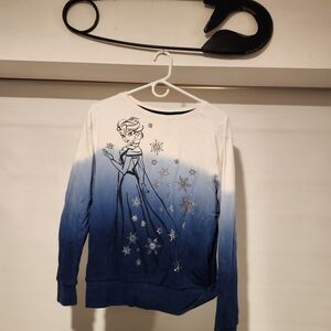 Disney Blue and White Elsa Sweatshirt